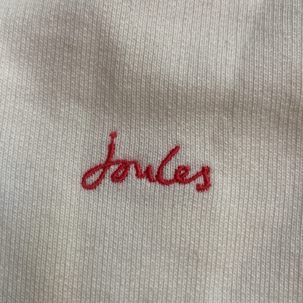 Joules Red and Yellow Monique Crewneck Rainbow Striped Sweatshirt Women’s 12 NWT - Picture 7 of 9